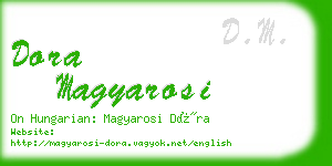 dora magyarosi business card